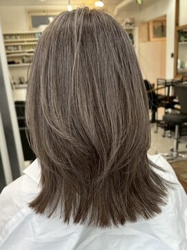 ハーツ(Heart's) ブリーチなし白髪ぼかしカラー×ベージュ