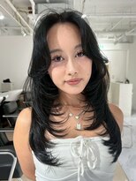 ヨロ 上野(YOLO) ハイライトカラーミルクティーベージュレイヤーカット