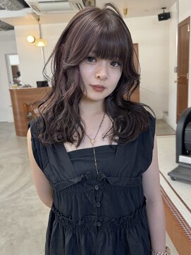 リヴ オオサカ(LIV OSAKA) ショコラグレージュ/ブリーチ1回/ダブルカラー/顔まわりカット