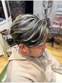 コントラストハイライトメンズショートヘア