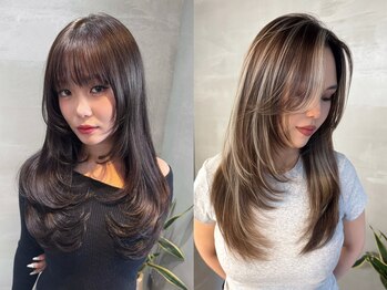 トゥイン 八王子(TWIN)の写真/顔まわりとレイヤーで抜け感のある女性らしいヘアでストレートやワンカールで決まる◎［レイヤーカット］