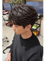 メンズサロン アネロ 名駅(Men's salon anhelo)&nbsp;フェザーパーマ×ニュアンスパーマ×センターパート