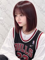 ビジューラ(BIJOURA.) 切りっぱなし×ワインレッド