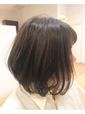 ふんわりグレージュボブ
