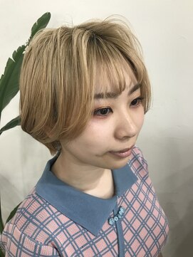 アリウス(ALIUS by posh) 【ALIUS 池袋 小川】ダブルカラー×ブロンドショート