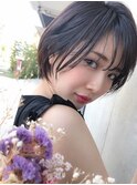 透明感グレージュショート