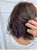 ボブ×アメジストインナーカラー