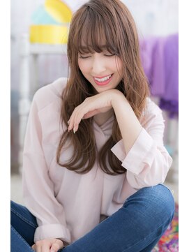 ミック 日暮里店(miq) アッシュミルクティー大人フェミニンラフニュアンスロングb1