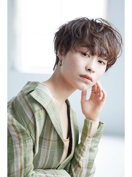 ナックアベノ(knack abeno) 前髪なしハンサムショート/ウルフカット/レイヤーカット/30代