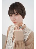 大人可愛い20代30代40代黒髪前下がりショートボブ丸みショート◎