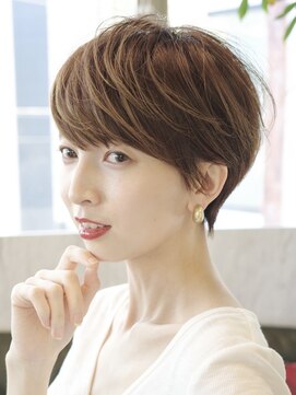 ロビー 表参道(ROBBY) 大人マッシュショート/丸みショート/ココアブラウン/40代50代