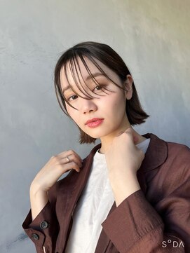 タス(tas) シースルーバング×切りっぱなしボブ