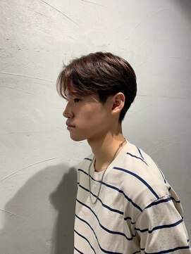 ガオプロデュースバイレボ(gao produced by revo) センターパート/ニュアンスパーマ/メンズ/マッシュ