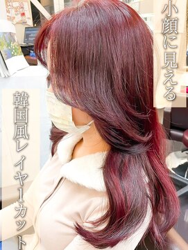 ミシェリー 新宿店(misherry) 似合わせカットイメチェン小顔韓国風ピンクブラウンオージュア