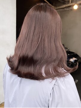 キラ 渋谷(KILLA) ブリーチなしカラー　ピンクベージュ　ピンクブラウン