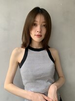シースルーバング2wayバングゆるレイヤーミディアム