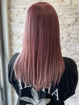 トータルビューティサロン シェリ(total beauty salon cheri) ハイトーンデザインカラー×ペールピンク