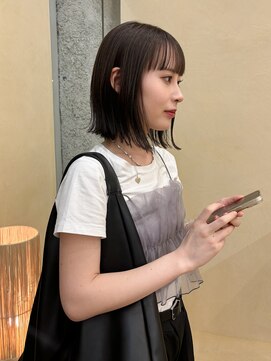 スニュウ(snuw) 似合わせカットボブ小顔カットグレージュフェイスレイヤー