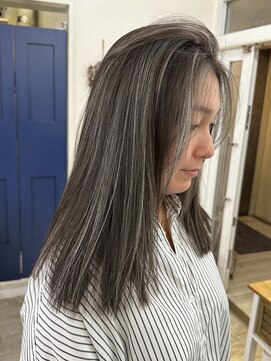 エトラ 渋谷店(etora) 小顔 ネビージュ　グレージュハイライトカラー◎