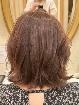 松本平太郎美容室 銀座本店 イノアカラー×ピンクベージュ