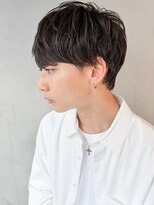 フェザー刈り上げセンターパートフェザーパーマ波打ちパーマ