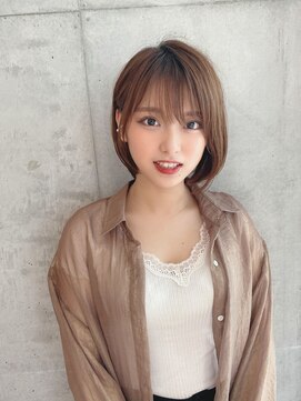 セイドット オモテサンドウ(Say. omotesando) Say.ひし形ショートボブレイヤーミルクティーベージュ表参道青山