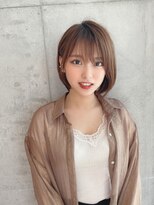 セイドット オモテサンドウ(Say. omotesando) Say.ひし形ショートボブレイヤーミルクティーベージュ表参道青山