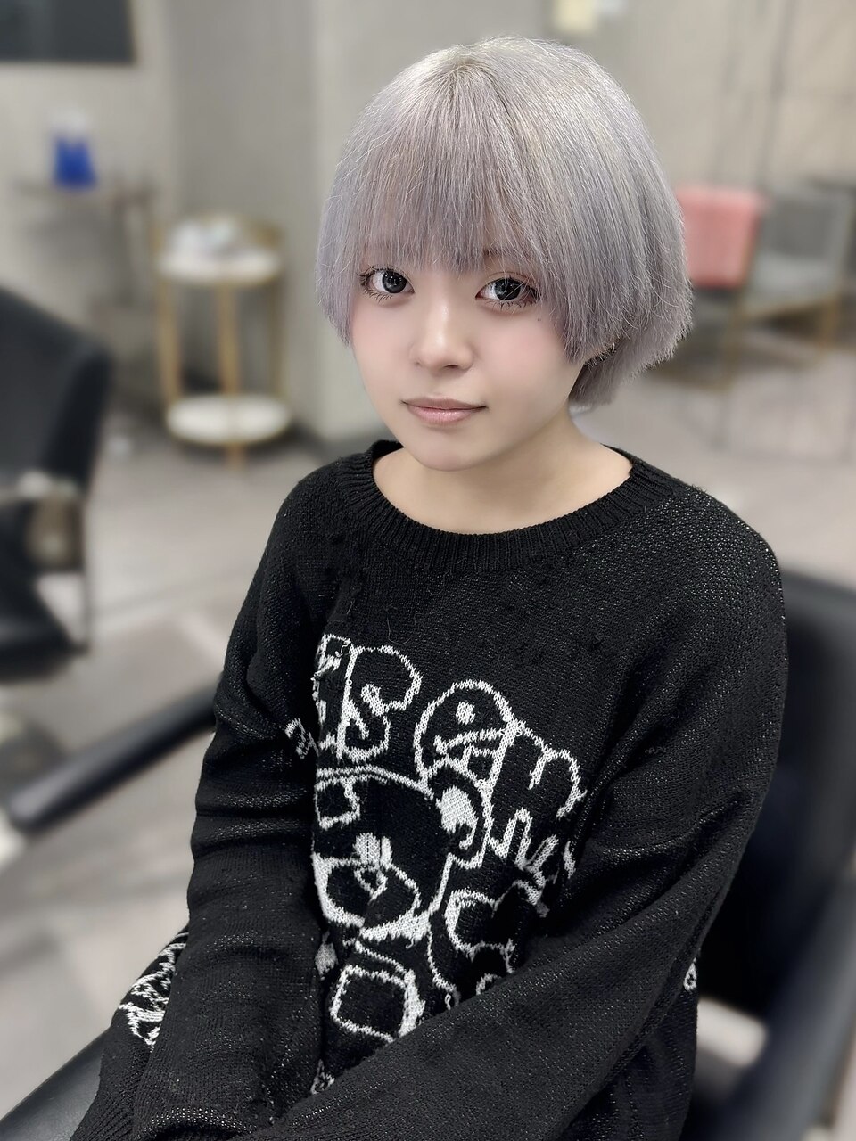 シルバー×レッド#シールエクステ#デザインカラー#韓国#静岡