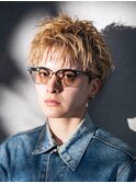 サーフカールフェザーパーマ刈り上げセンターパート_F31110