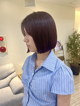 【kuku】縮毛矯正＋ボルドーカラー