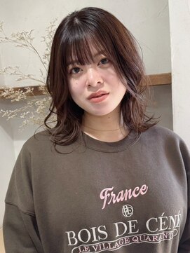 黒髪/クラゲヘアー/オリーブグレー/小顔/ココアベージュ/鹿島田