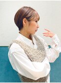 ハンサムショート/丸みショートボブ/20代30代40代50代/顔周り