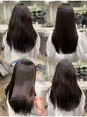 髪質改善 美髪矯正 艶髪 乾かしただけ 表参道 暗髪ストレート