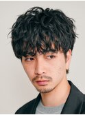 ルーズショートルーズパーマスパイキーショート刈り上げ短髪