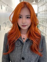 サンクプロジェクト(cinq PROJECT)&nbsp;ワンブリーチで作る艶感溢れるオレンジカラー