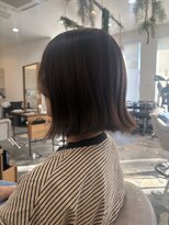 ボンドヘアステージ 良福寺店(BOND hair stage) ナチュラル外ハネ切りっぱなしボブ