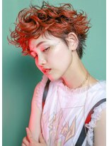 テトヘアー(teto hair)&nbsp;SHORT［オレンジグラデーション・ハンサム・アップバング］