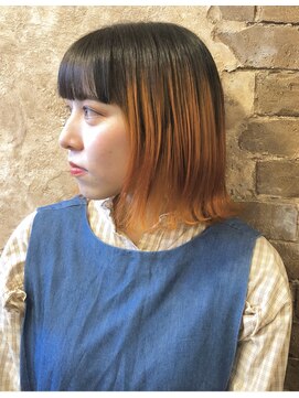 マギーヘア(magiy hair) オレンジグラデーション［magiyhair西部笑］