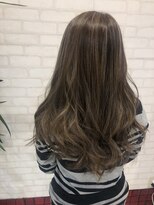 ビス ヘア アンド ビューティー 西新井店(Vis Hair＆Beauty) 立体感/ハイライト/バレイヤージュ/大人かわいい/オリーブ