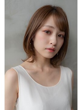 ケアリー 武蔵小杉(Carelly) 大人かわいい前髪セシルカットココアブラウンフリンジウェーブ