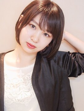 ヘアー メゾン ブレッシング(hair maison blessing) 20代30代ミニボブココアブラウン小顔美肌ストレート丸み