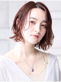 大人可愛い小顔美髪ツヤ髪ピンクラベンダー前髪なしショートA1