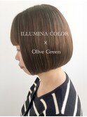透明感カラー　イルミナカラー×透明感◎ オリーブグリーン