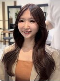 韓国ヘア/ロングヘア/レイヤーカット/顔まわり/谷町四丁目