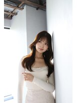 リアン バイ キートス(Lien by kiitos)&nbsp;マロンブラウン/秋冬カラー/レイヤー/くびれ巻き/顔まわり