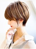 20代30代40代大人ボブ韓国風レイヤーカットベージュ小顔カット