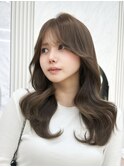 韓国ヘア 2wayバング  レイヤーカット くびれヘア  顔周り/