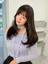 ノク 渋谷(nok)&nbsp;ワンカールレイヤーカット_ミニウルフチェリーブラウンホワイト