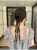ヘアアレンジ/カチモリヘア/ねじねじタイトヘア/