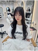 レイヤーカット×韓国巻